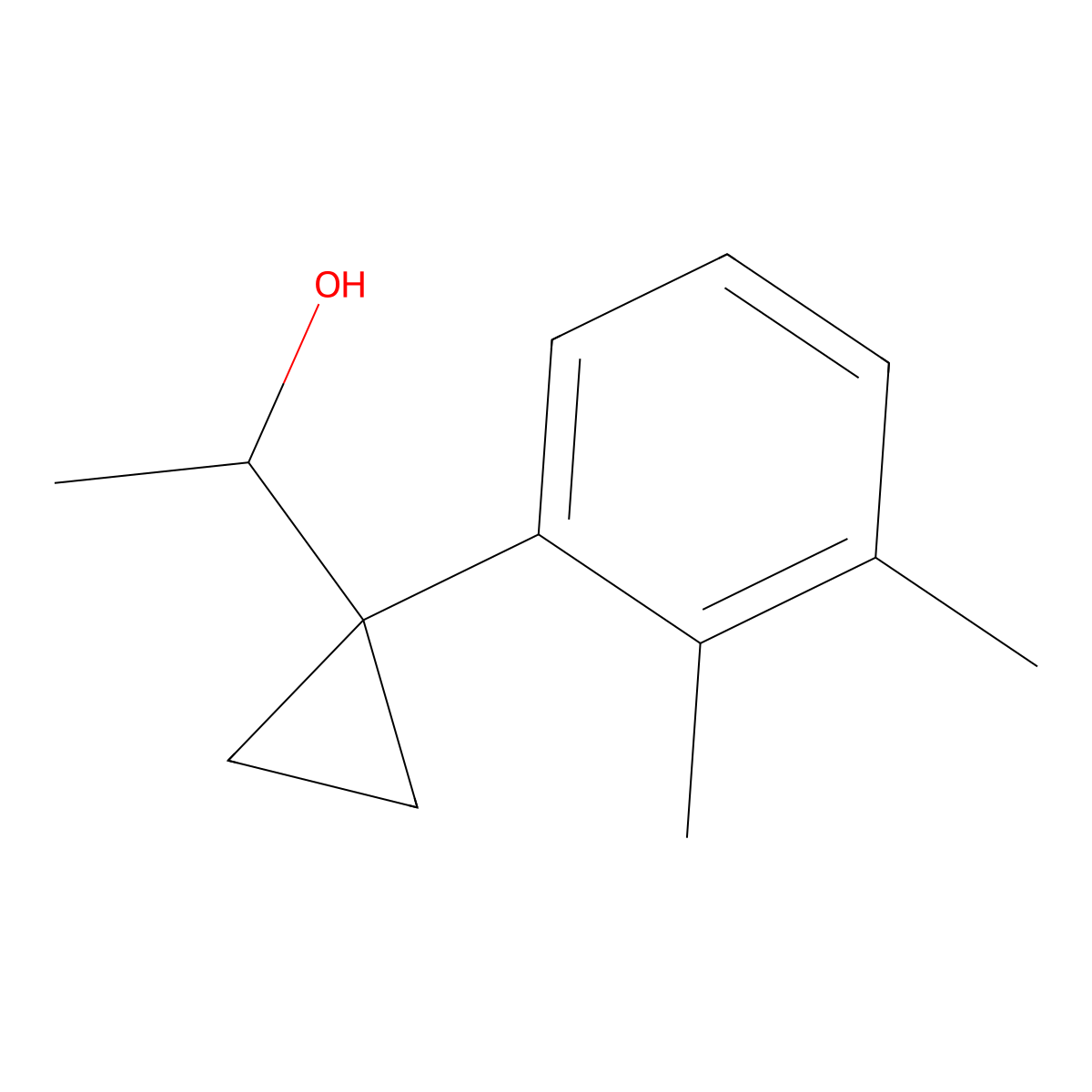 1-[1-(2,3-Dimethylphenyl)cyclopropyl]ethan-1-ol molecular structure, CAS 1379334-36-7