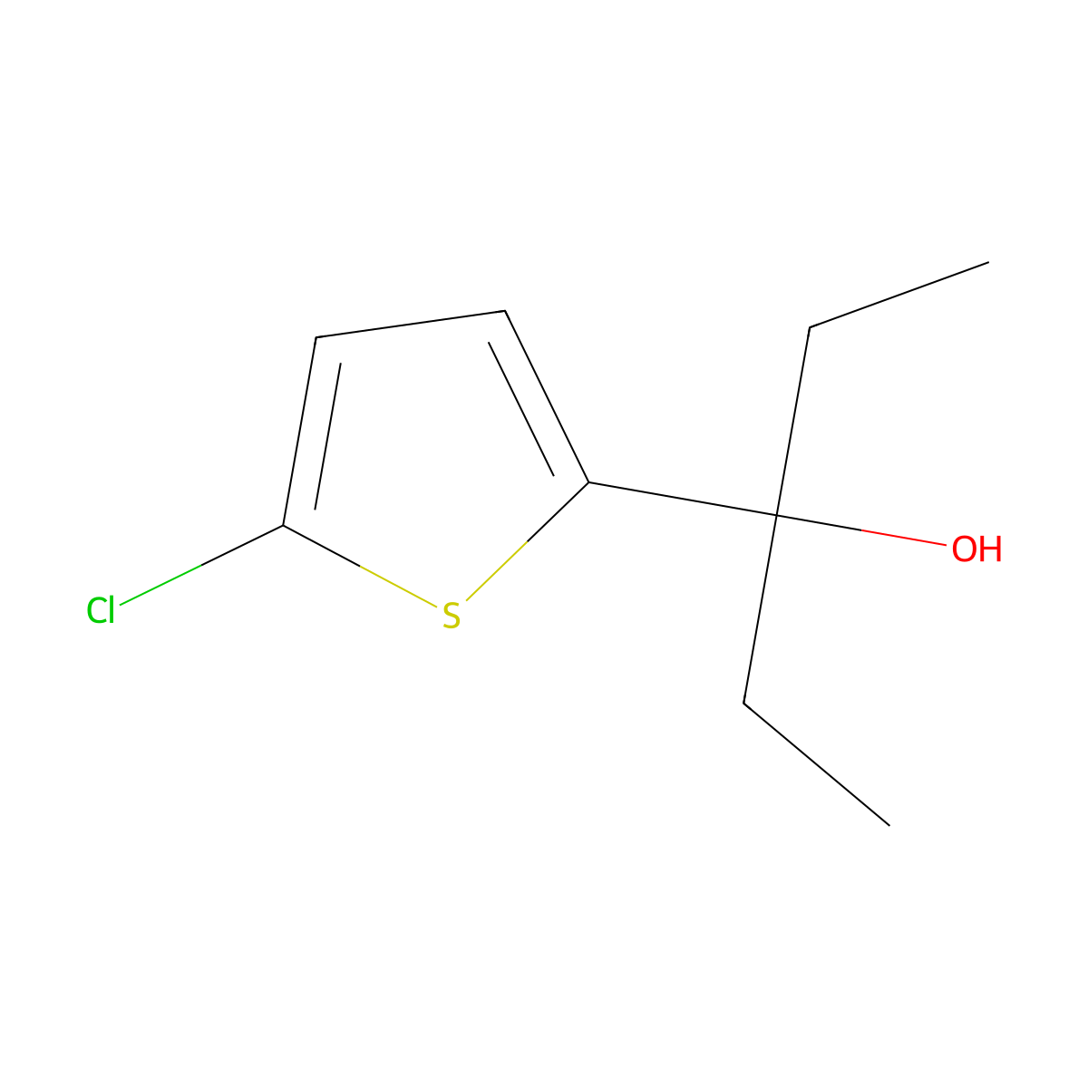 3-(5-Chloro-2-thienyl)-3-pentanol molecular structure, CAS 1379334-48-1
