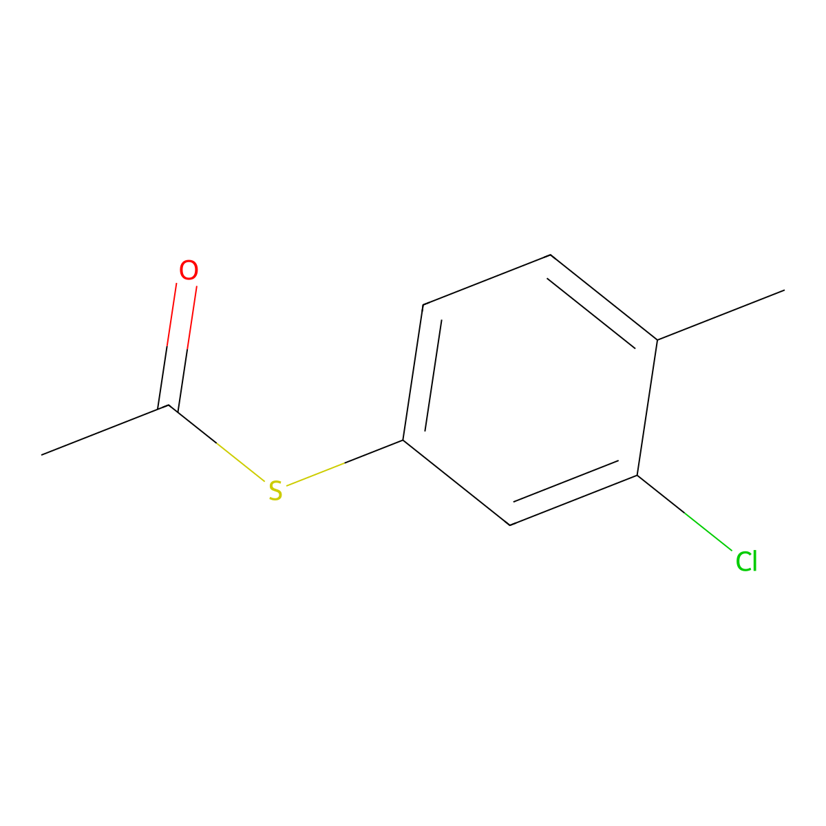 S-3-Chloro-4-methylphenylthioacetate molecular structure, CAS 1379334-64-1