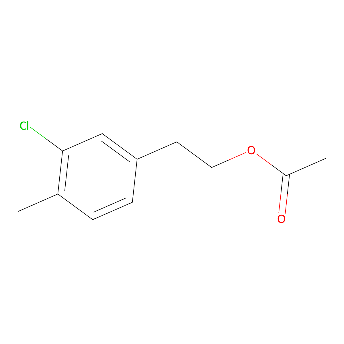 3-Chloro-4-methylphenethyl acetate molecular structure, CAS 1379334-67-4