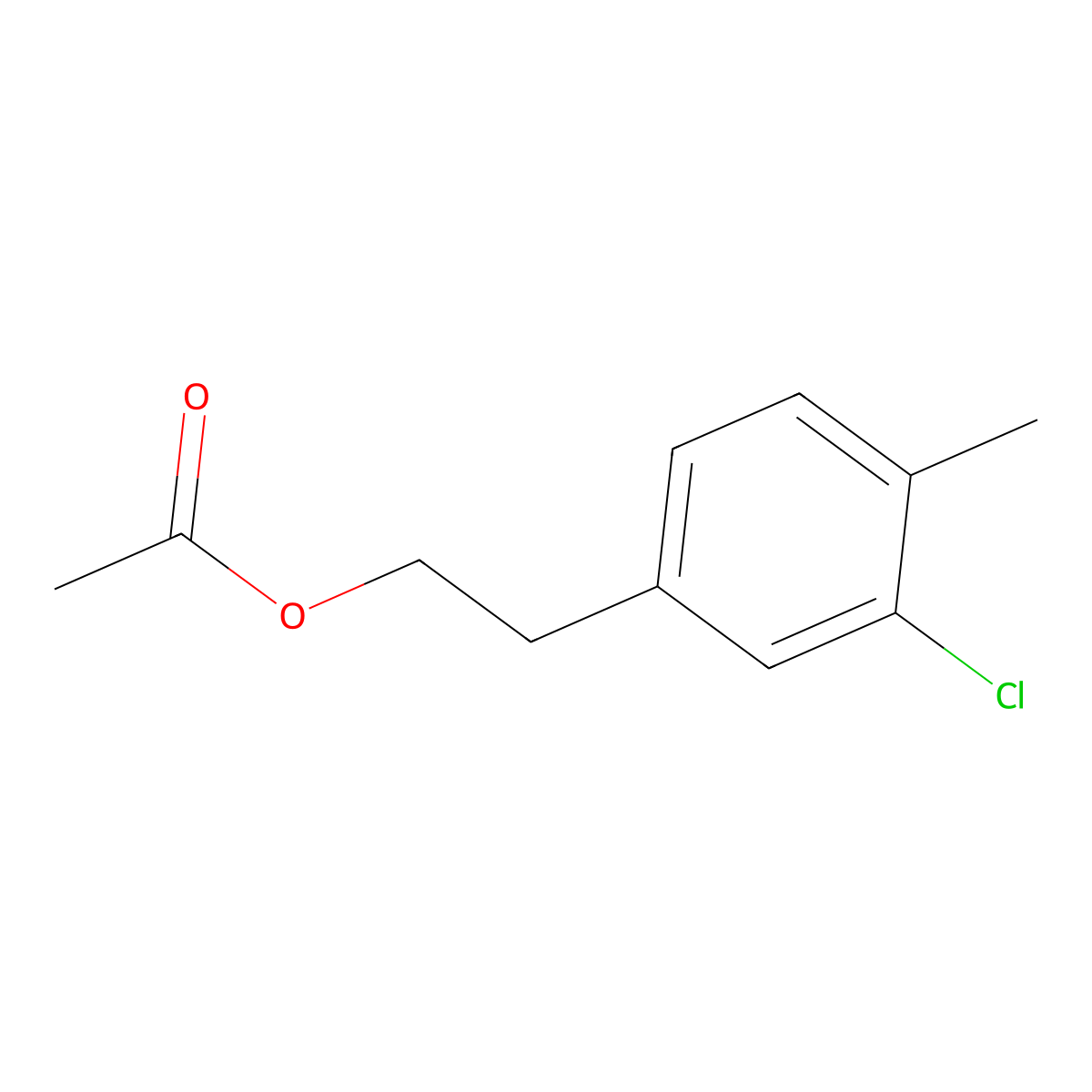 3-Chloro-4-methylphenethyl acetate molecular structure, CAS 1379334-67-4