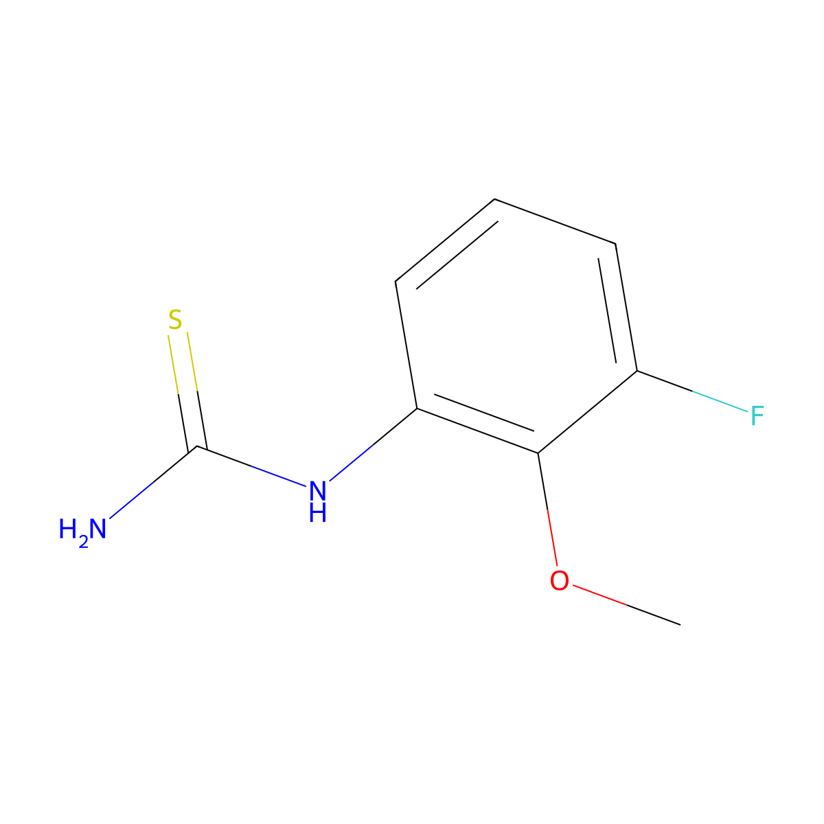 (3-Fluoro-2-methoxyphenyl)thiourea molecular structure, CAS 1379334-79-8
