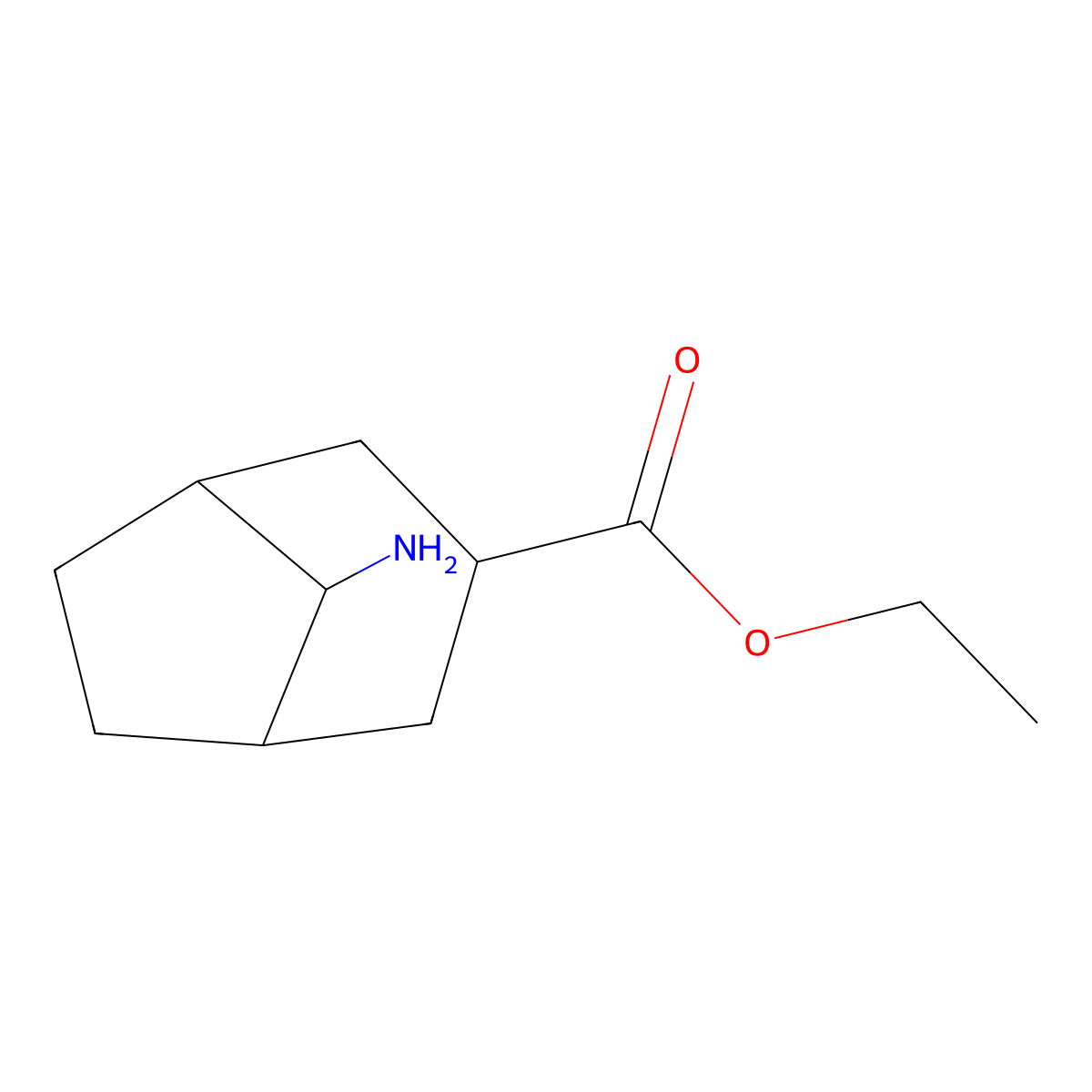 Ethyl 8-aminobicyclo[3.2.1]octane-3-carboxylate molecular structure, CAS 1379334-82-3