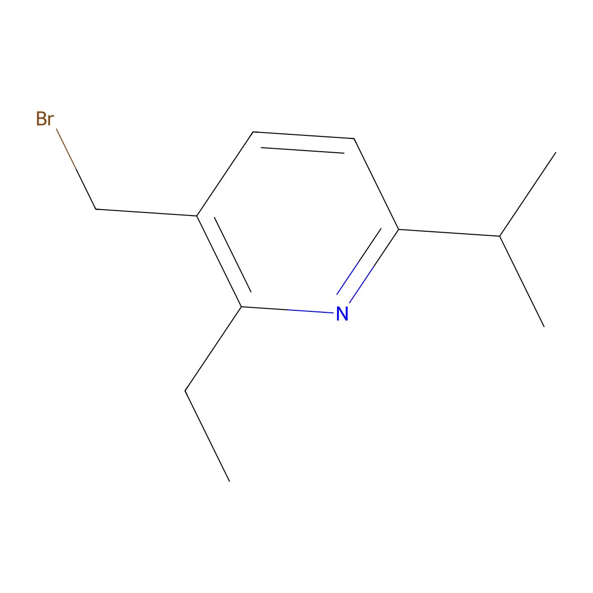 3-(Bromomethyl)-2-ethyl-6-(propan-2-yl)pyridine molecular structure, CAS 1379334-84-5