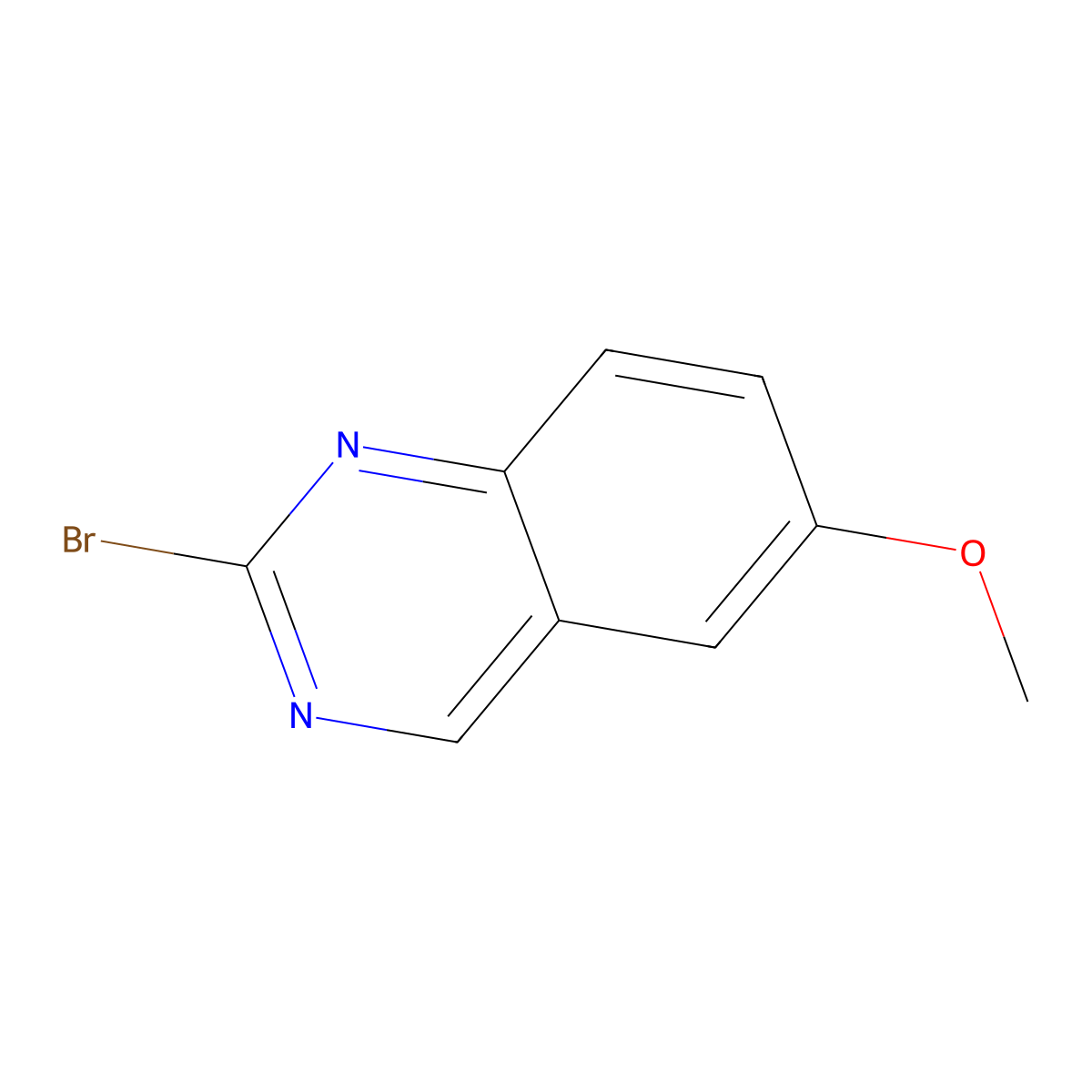 2-Bromo-6-methoxyquinazoline molecular structure, CAS 1379334-93-6