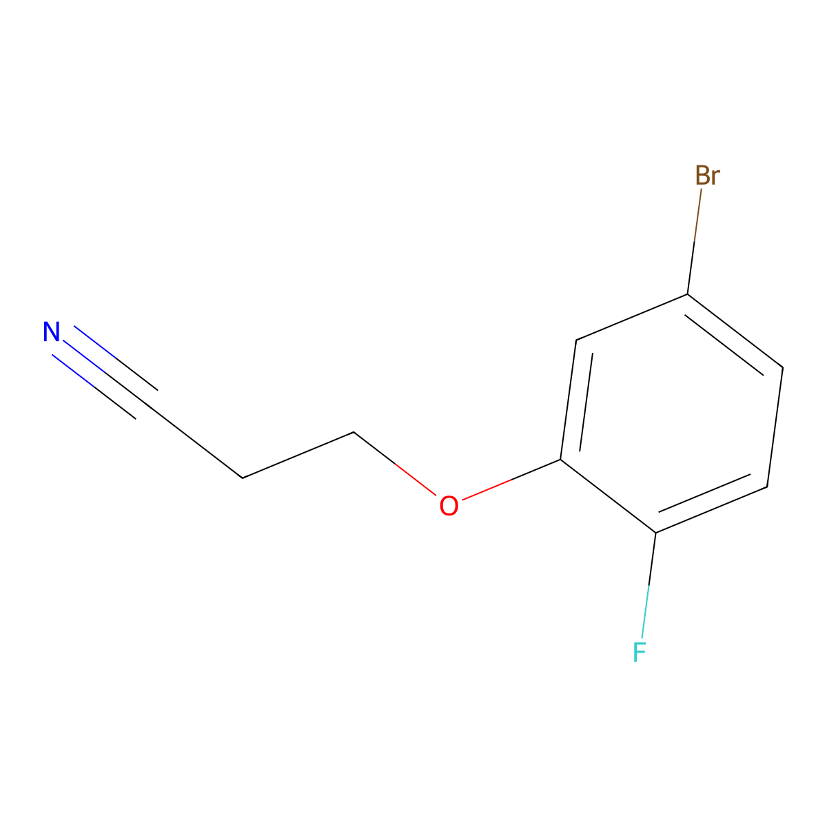 3-(3-Bromo-6-fluoro-phenoxy)propanenitrile molecular structure, CAS 1379335-15-5