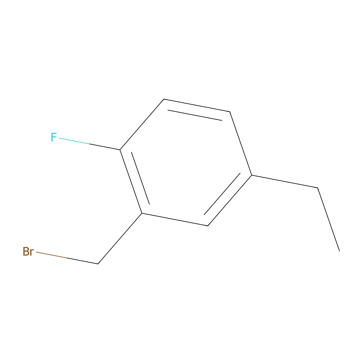 2-(Bromomethyl)-4-ethyl-1-fluorobenzene molecular structure, CAS 1379335-37-1
