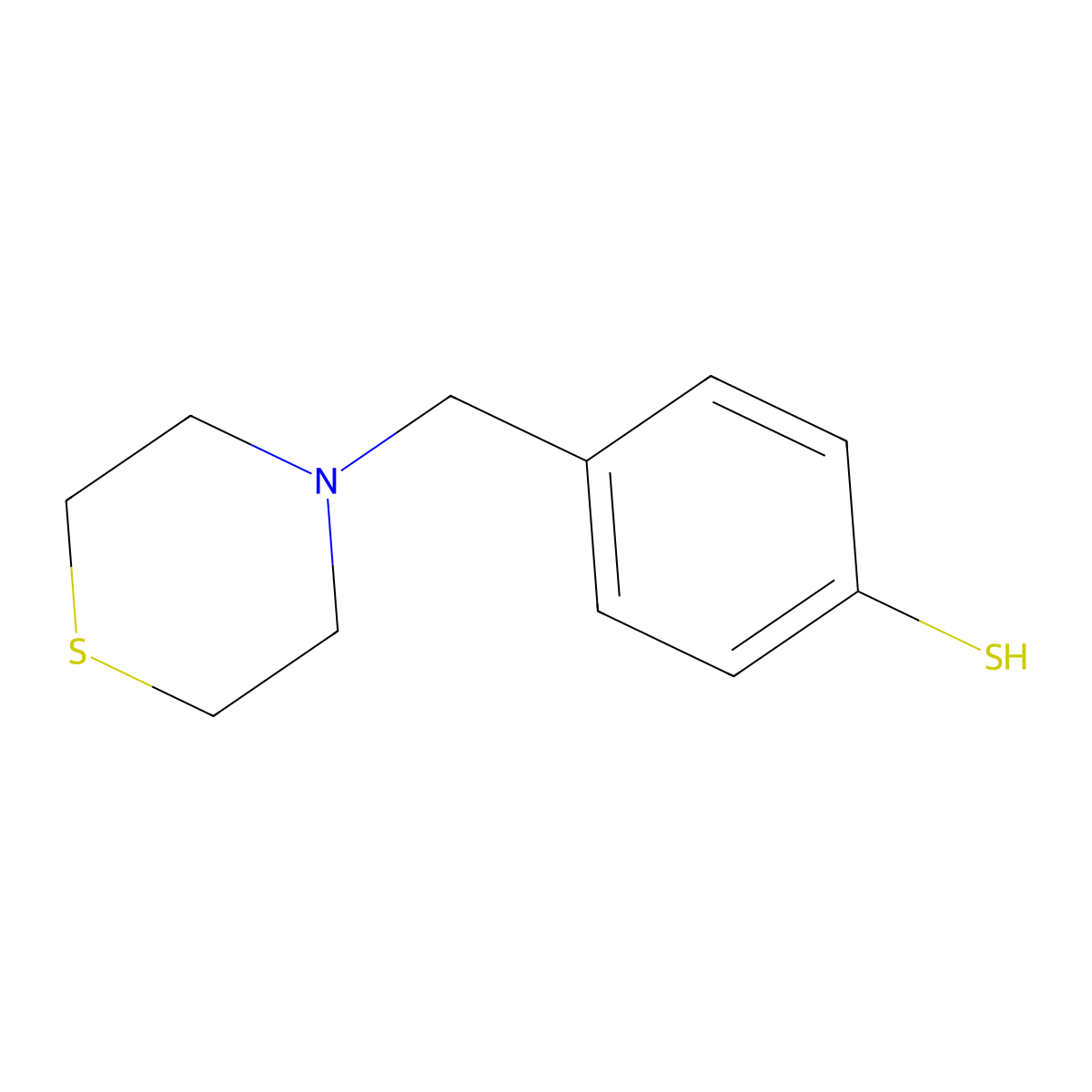 4-(Thiomorpholinomethyl)benzenethiol molecular structure, CAS 1379335-44-0