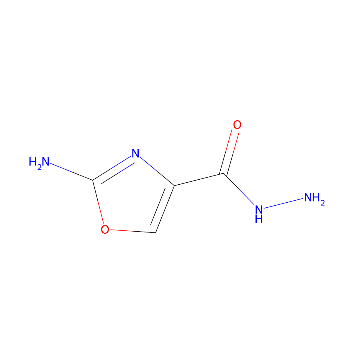 2-Amino-1,3-oxazole-4-carbohydrazide molecular structure, CAS 1379336-11-4
