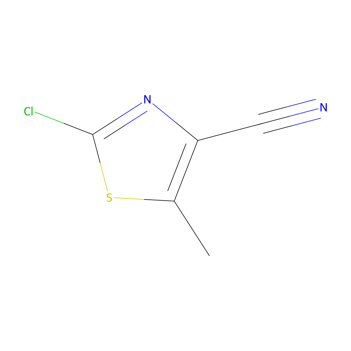 2-Chloro-5-methylthiazole-4-carbonitrile molecular structure, CAS 1379336-26-1