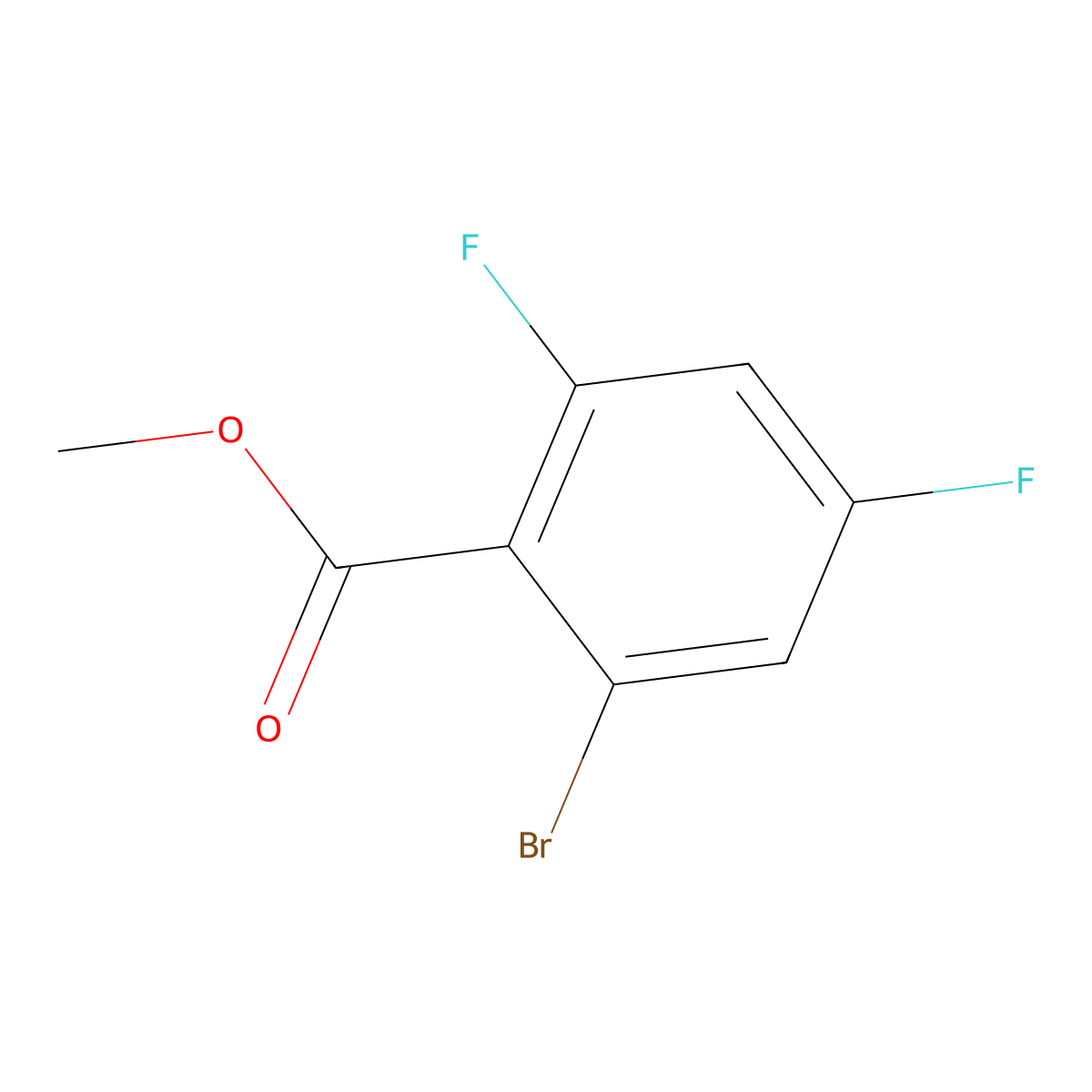 Methyl 2-bromo-4,6-difluorobenzoate molecular structure, CAS 1379336-54-5