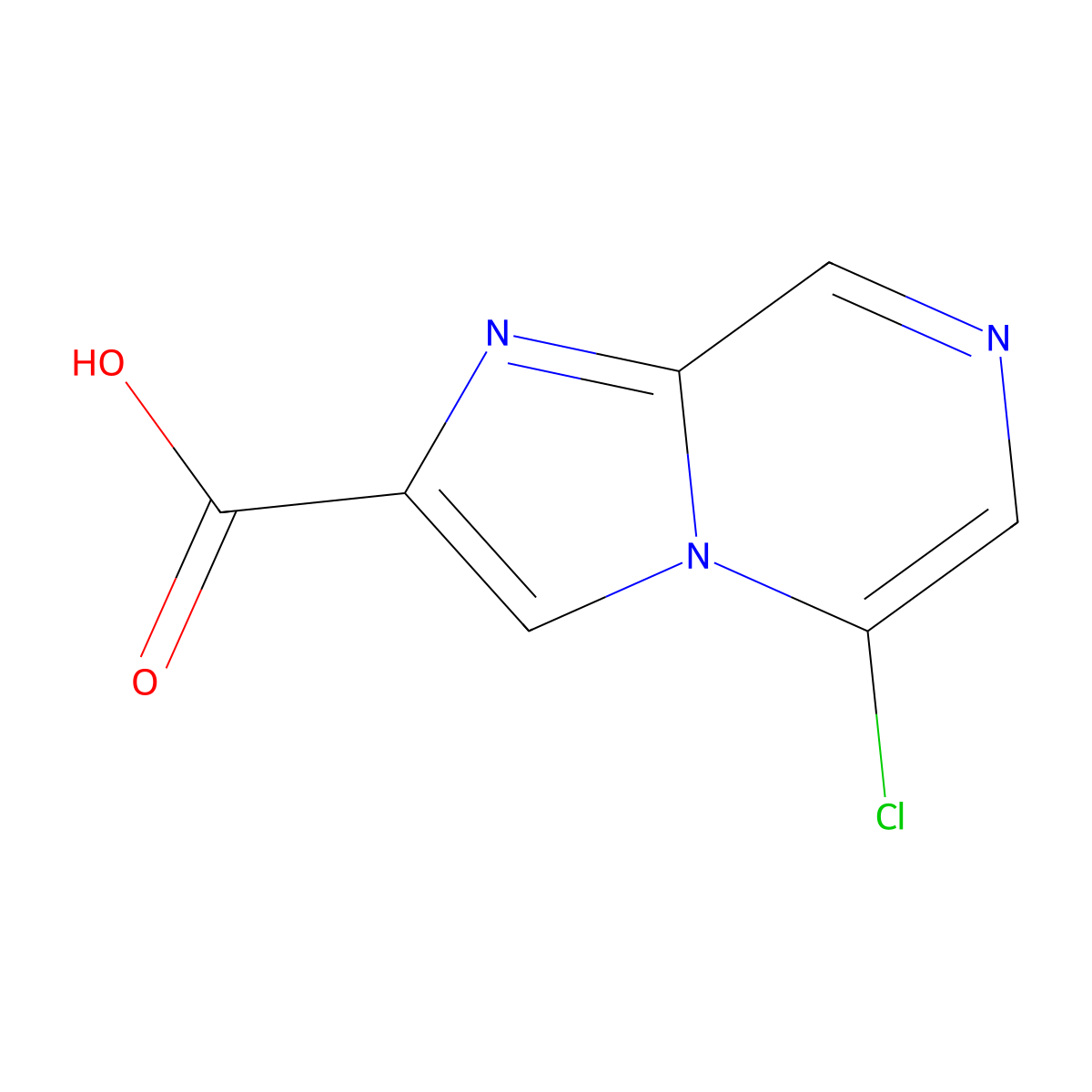 5-Chloroimidazo[1,2-a]pyrazine-2-carboxylic acid molecular structure, CAS 1379336-68-1