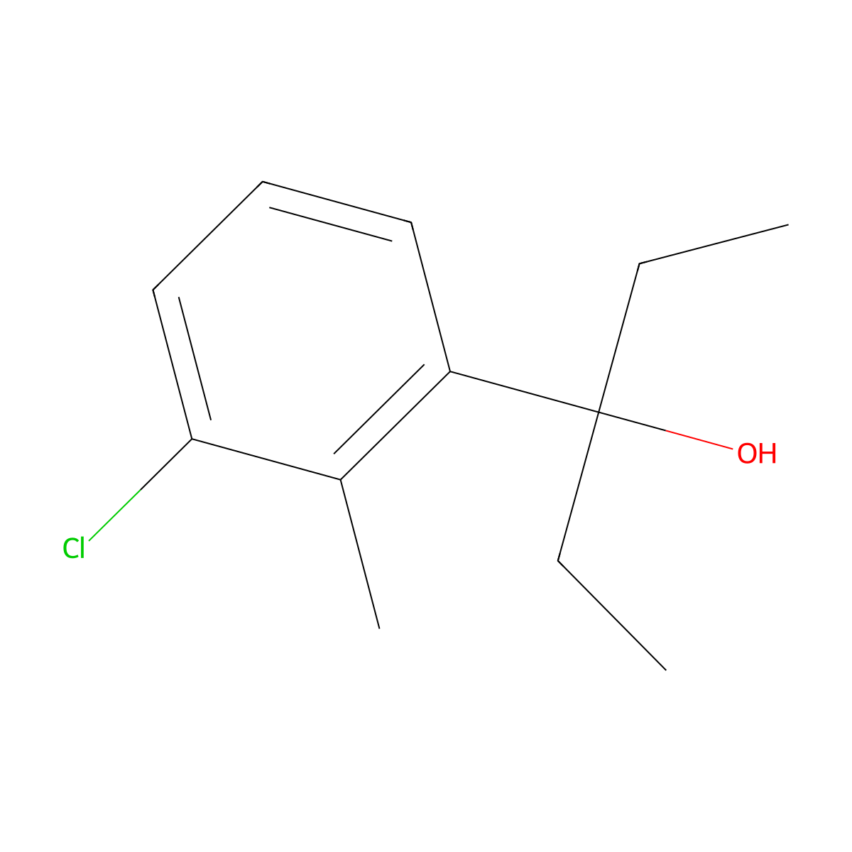 3-(3-Chloro-2-methylphenyl)-3-pentanol molecular structure, CAS 1379337-89-9