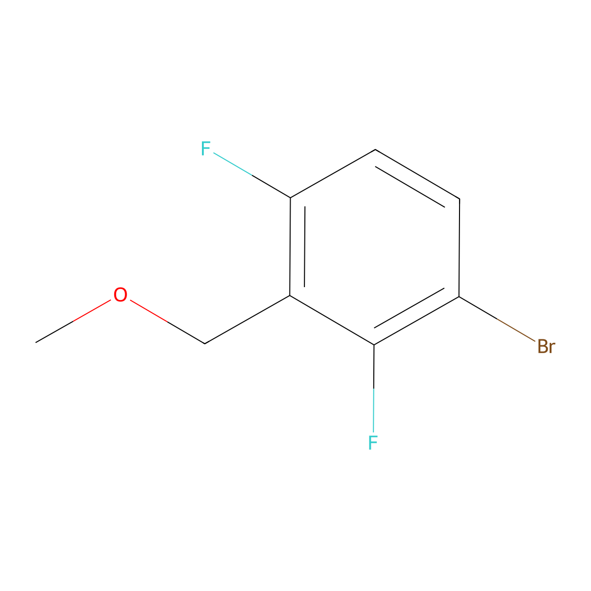 1-Bromo-2,4-difluoro-3-(methoxymethyl)benzene molecular structure, CAS 1379338-15-4