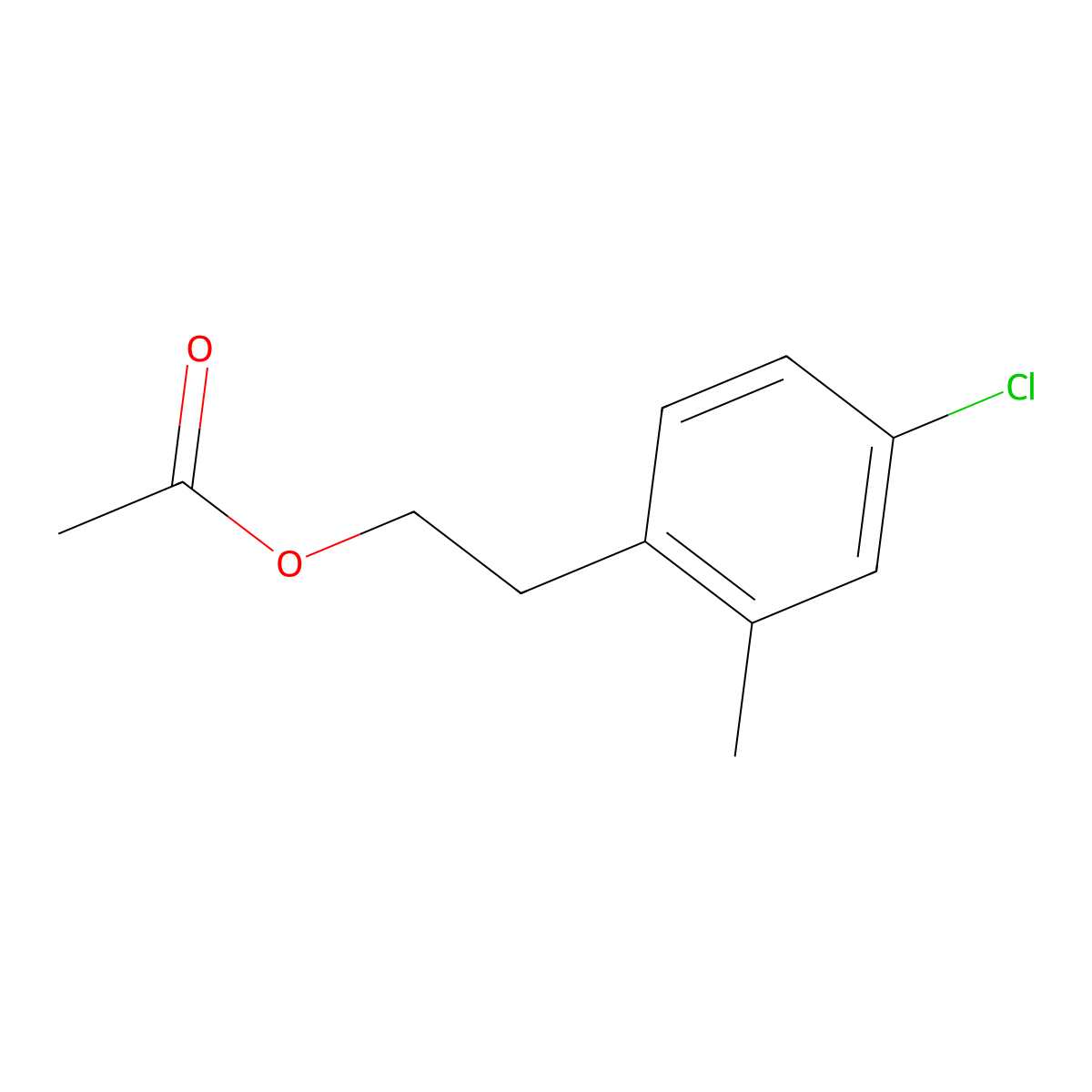 4-Chloro-2-methylphenethyl acetate molecular structure, CAS 1379338-34-7