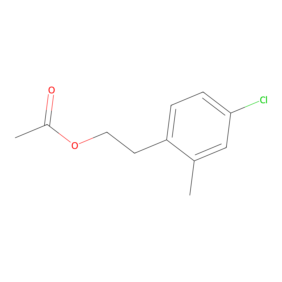 4-Chloro-2-methylphenethyl acetate molecular structure, CAS 1379338-34-7