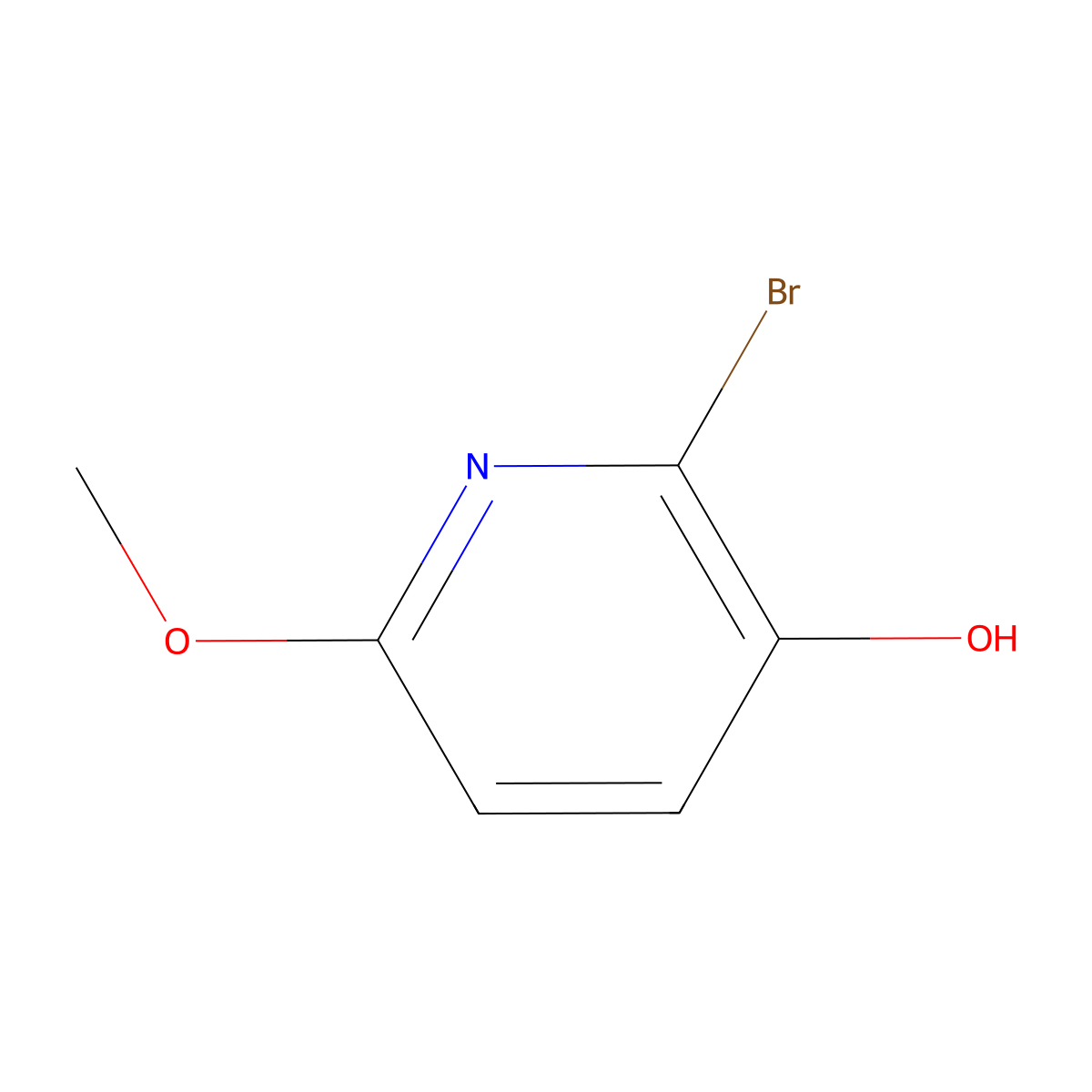 2-Bromo-6-methoxypyridin-3-ol molecular structure, CAS 1379338-36-9