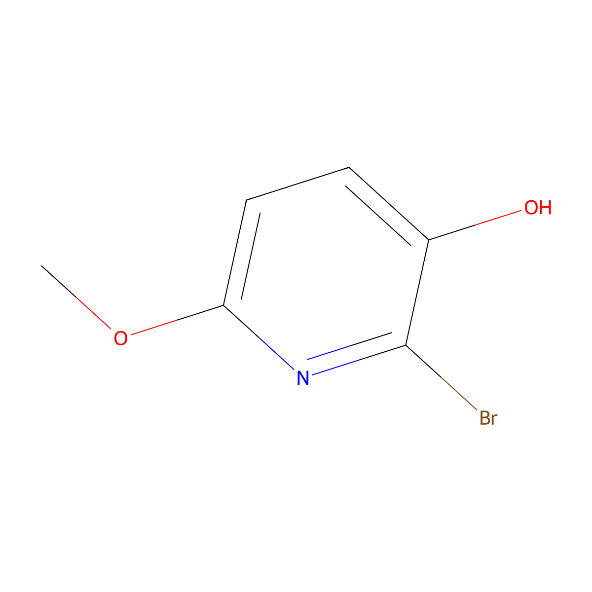 2-Bromo-6-methoxypyridin-3-ol molecular structure, CAS 1379338-36-9