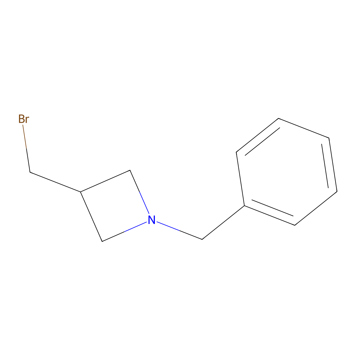 1-Benzyl-3-(bromomethyl)azetidine molecular structure, CAS 1379338-49-4