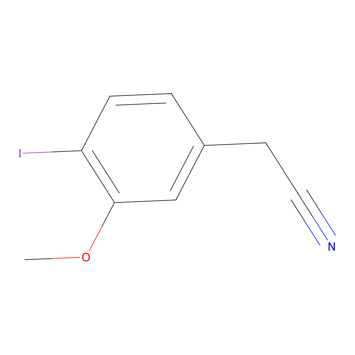 2-(4-Iodo-3-methoxyphenyl)acetonitrile molecular structure, CAS 1379338-61-0