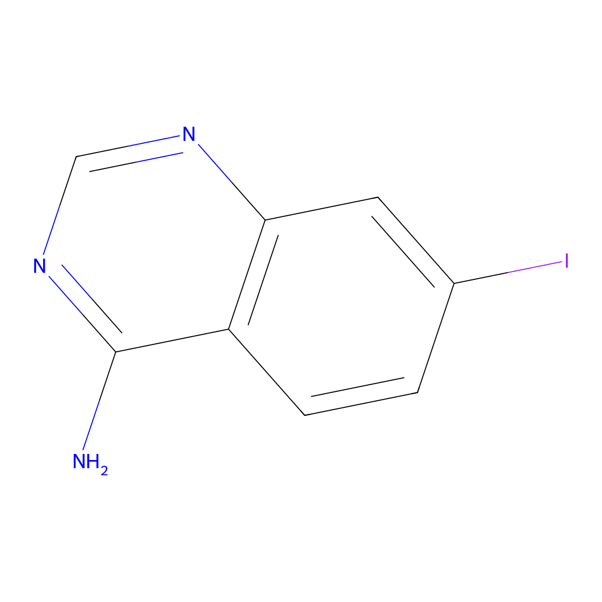7-Iodoquinazolin-4-amine molecular structure, CAS 1379338-85-8