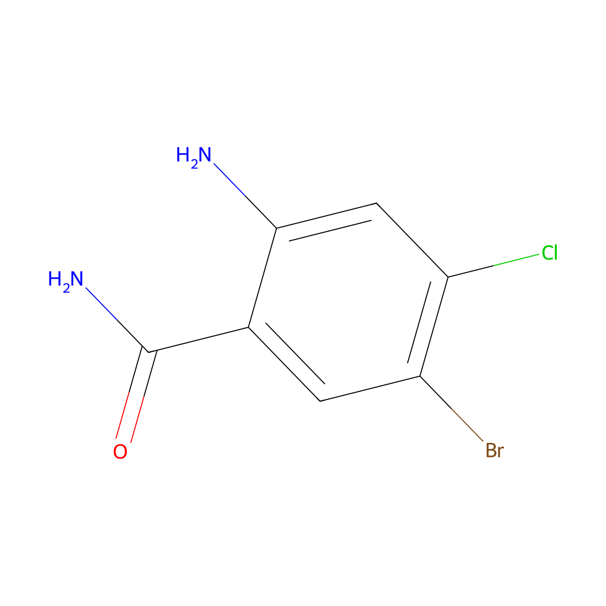 2-Amino-5-bromo-4-chlorobenzamide molecular structure, CAS 1379338-88-1