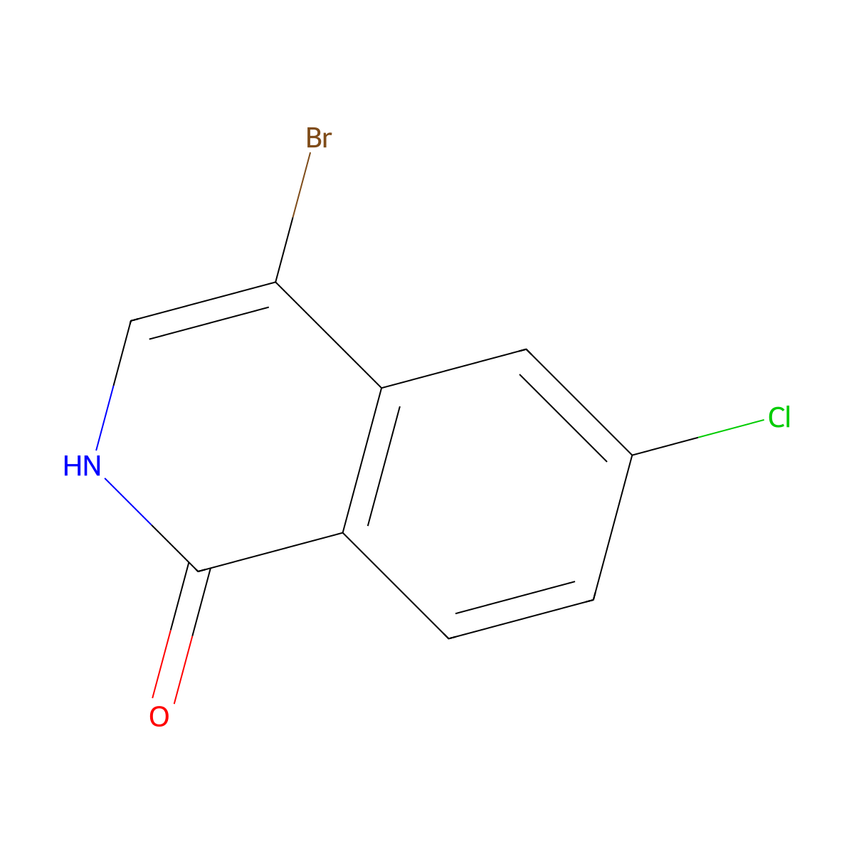 4-Bromo-6-chloroisoquinolin-1-ol molecular structure, CAS 1379339-67-9