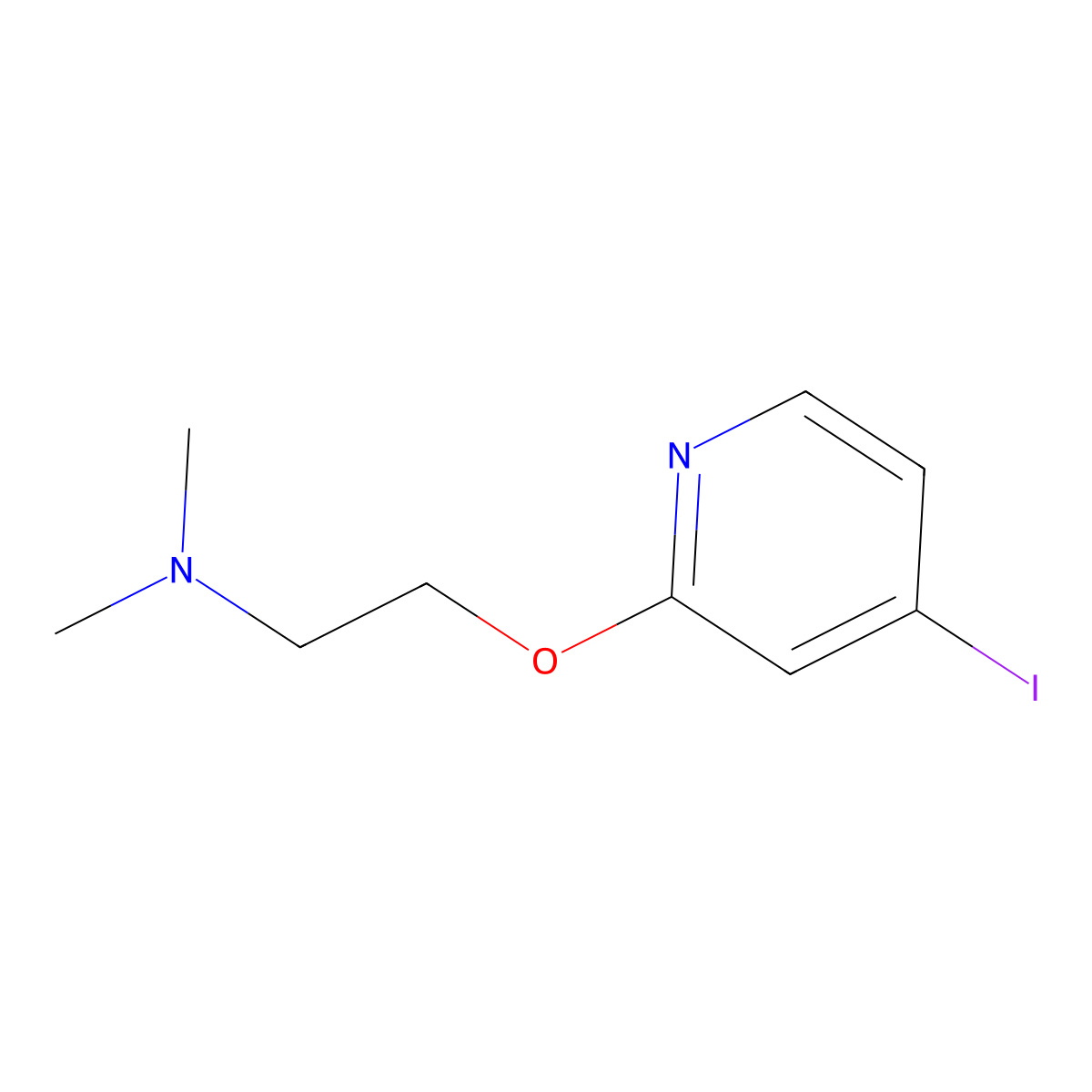 2-[(4-Iodo-2-pyridinyl)oxy]-N,N-dimethylethanamine molecular structure, CAS 1379340-19-8