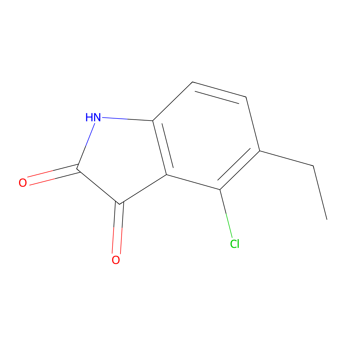 1H-Indole-2,3-dione, 4-chloro-5-ethyl- molecular structure, CAS 1379340-45-0