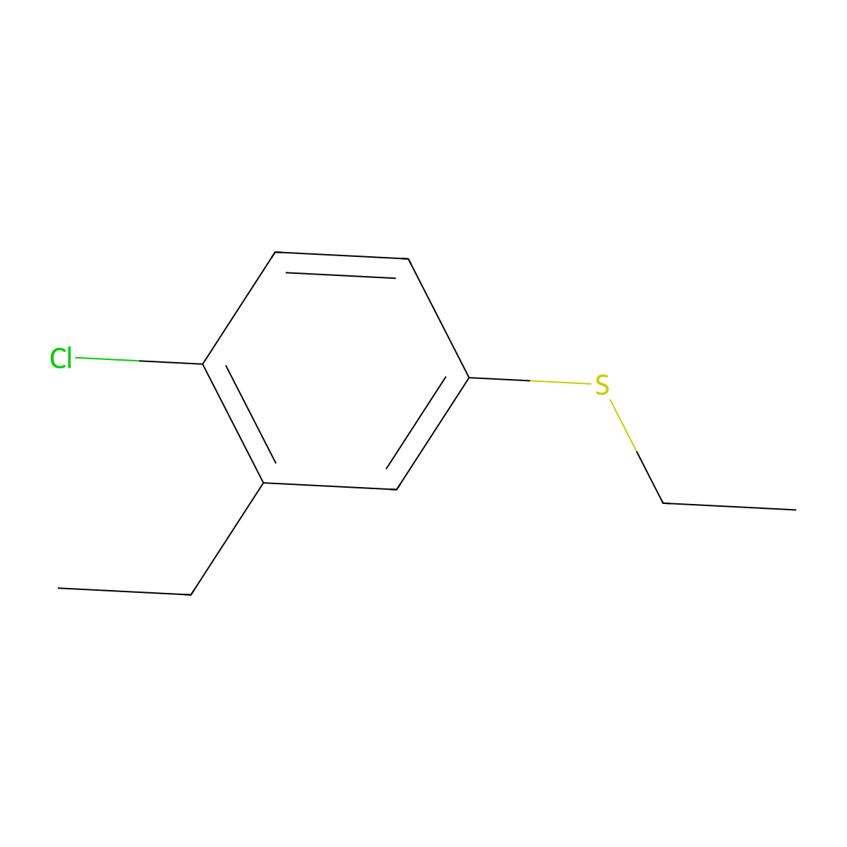 4-Chloro-3-ethylphenyl ethyl sulfide molecular structure, CAS 1379340-48-3