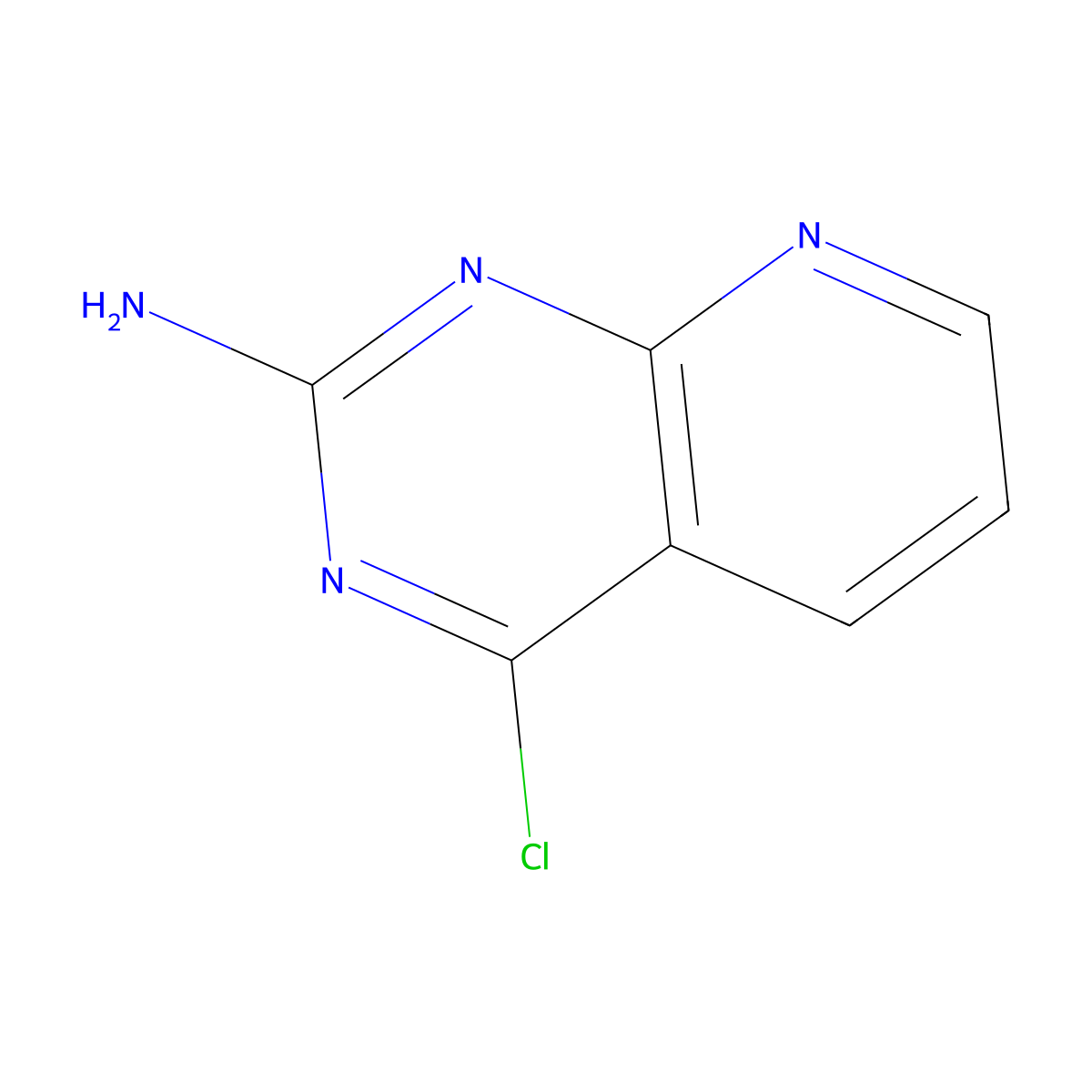 2-Amino-4-chloro-pyrido[2,3-d]pyrimidine molecular structure, CAS 1379340-49-4