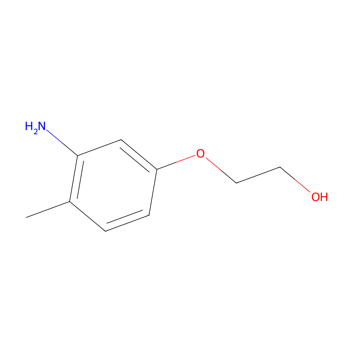 2-(3-Amino-4-methylphenoxy)ethan-1-ol molecular structure, CAS 1379340-66-5