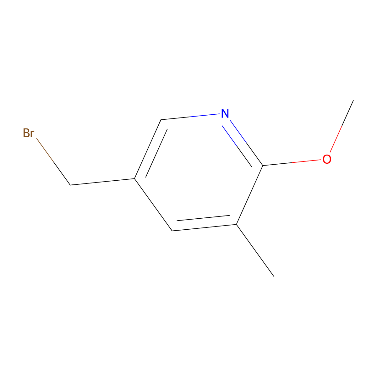 5-(Bromomethyl)-2-methoxy-3-methylpyridine molecular structure, CAS 1379340-82-5