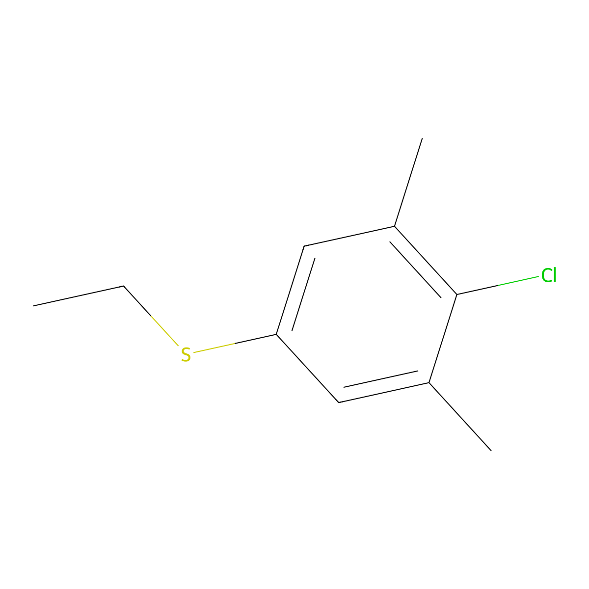 4-Chloro-3,5-dimethylphenyl ethyl sulfide molecular structure, CAS 1379341-00-0