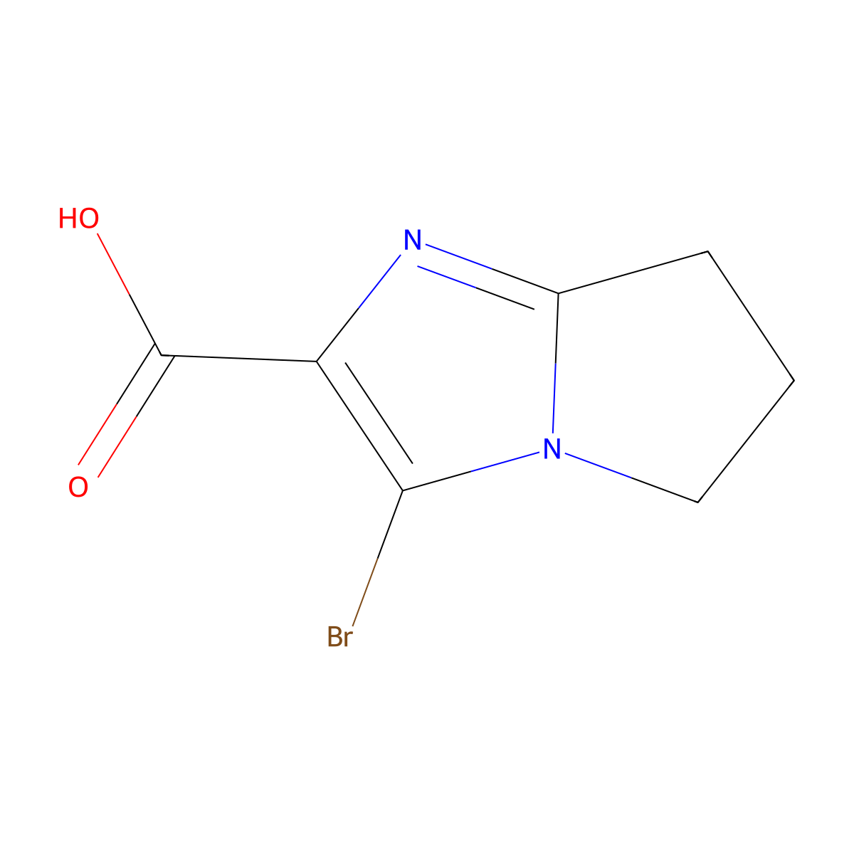 3-Bromo-5H,6H,7H-pyrrolo[1,2-a]imidazole-2-carboxylic acid molecular structure, CAS 1379341-35-1