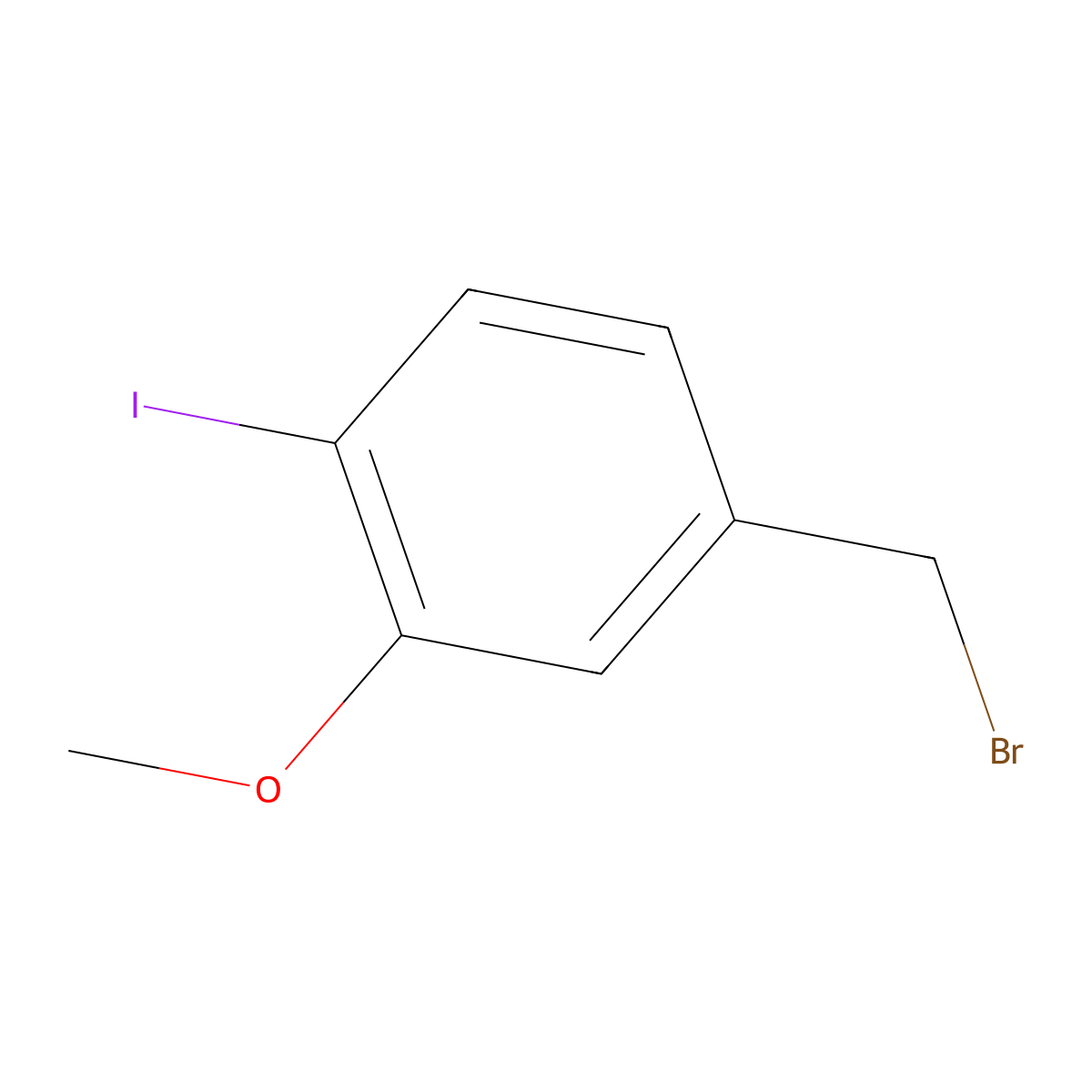 4-Iodo-3-methoxybenzyl bromide molecular structure, CAS 1379341-45-3
