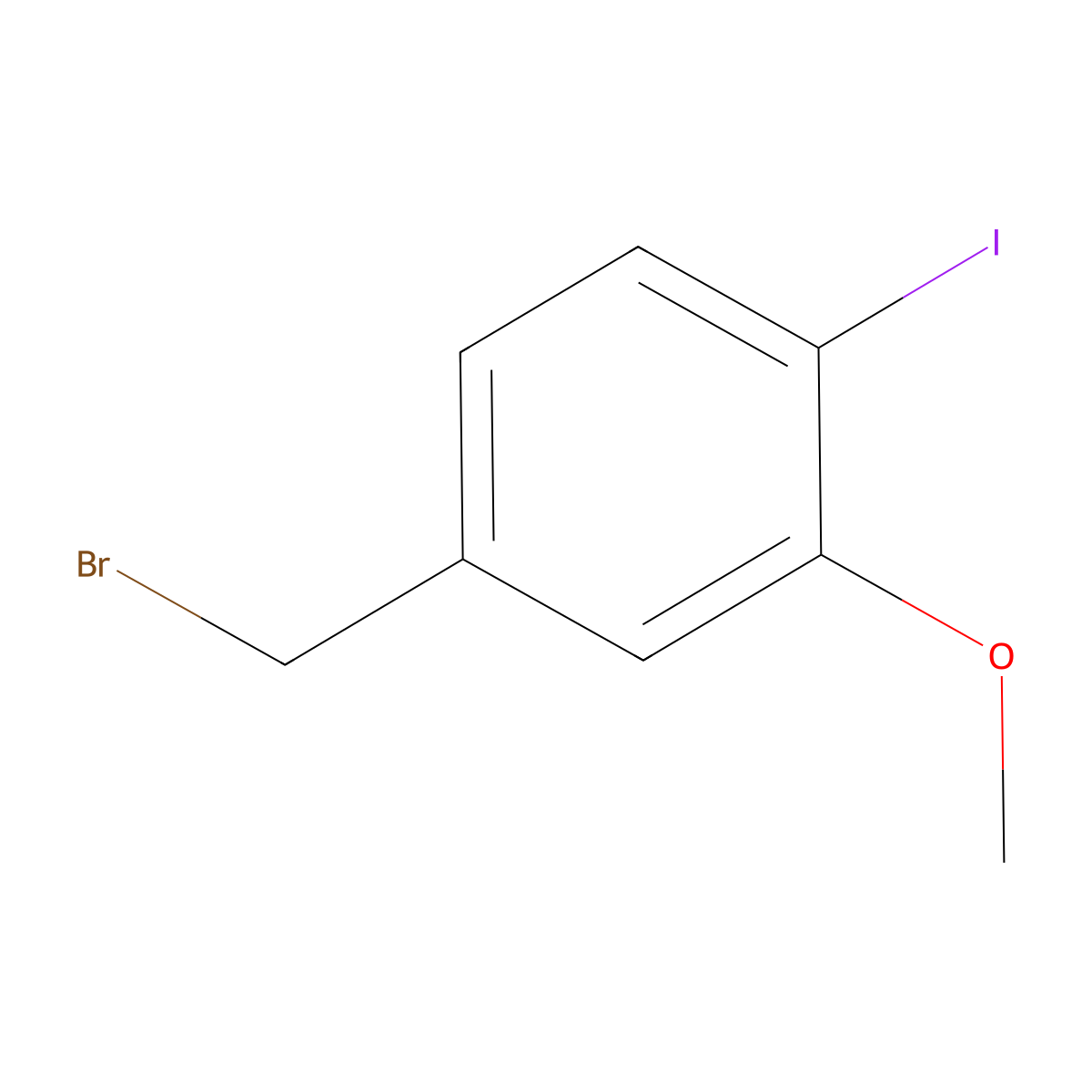 4-Iodo-3-methoxybenzyl bromide molecular structure, CAS 1379341-45-3