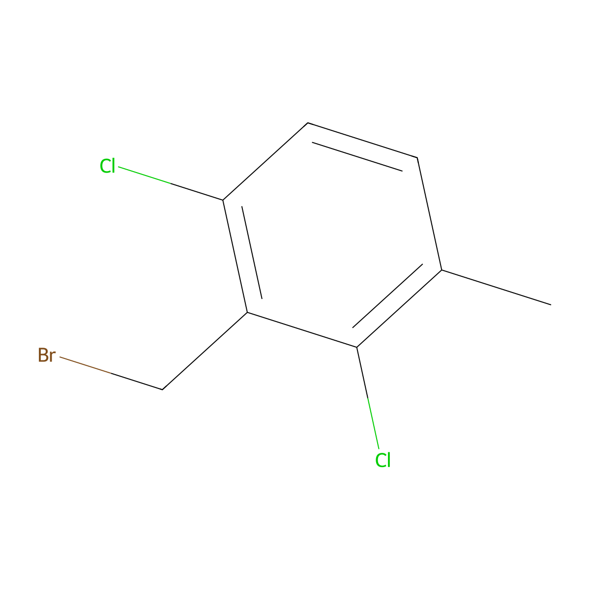2-(Bromomethyl)-1,3-dichloro-4-methylbenzene molecular structure, CAS 1379342-39-8