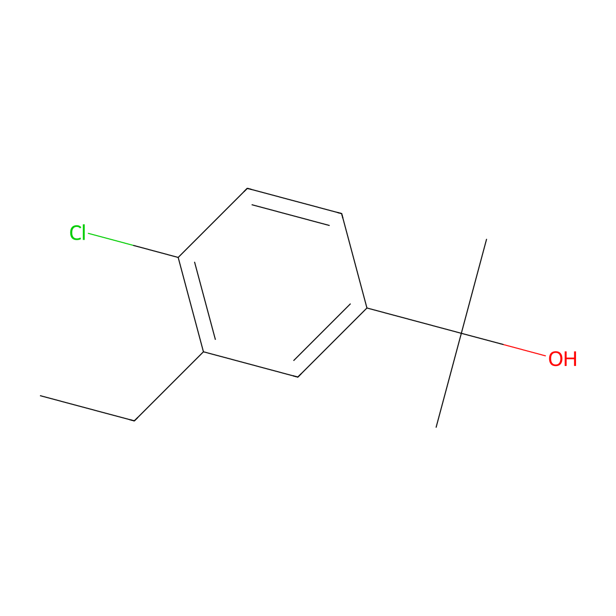 2-(4-Chloro-3-ethylphenyl)-2-propanol molecular structure, CAS 1379342-47-8