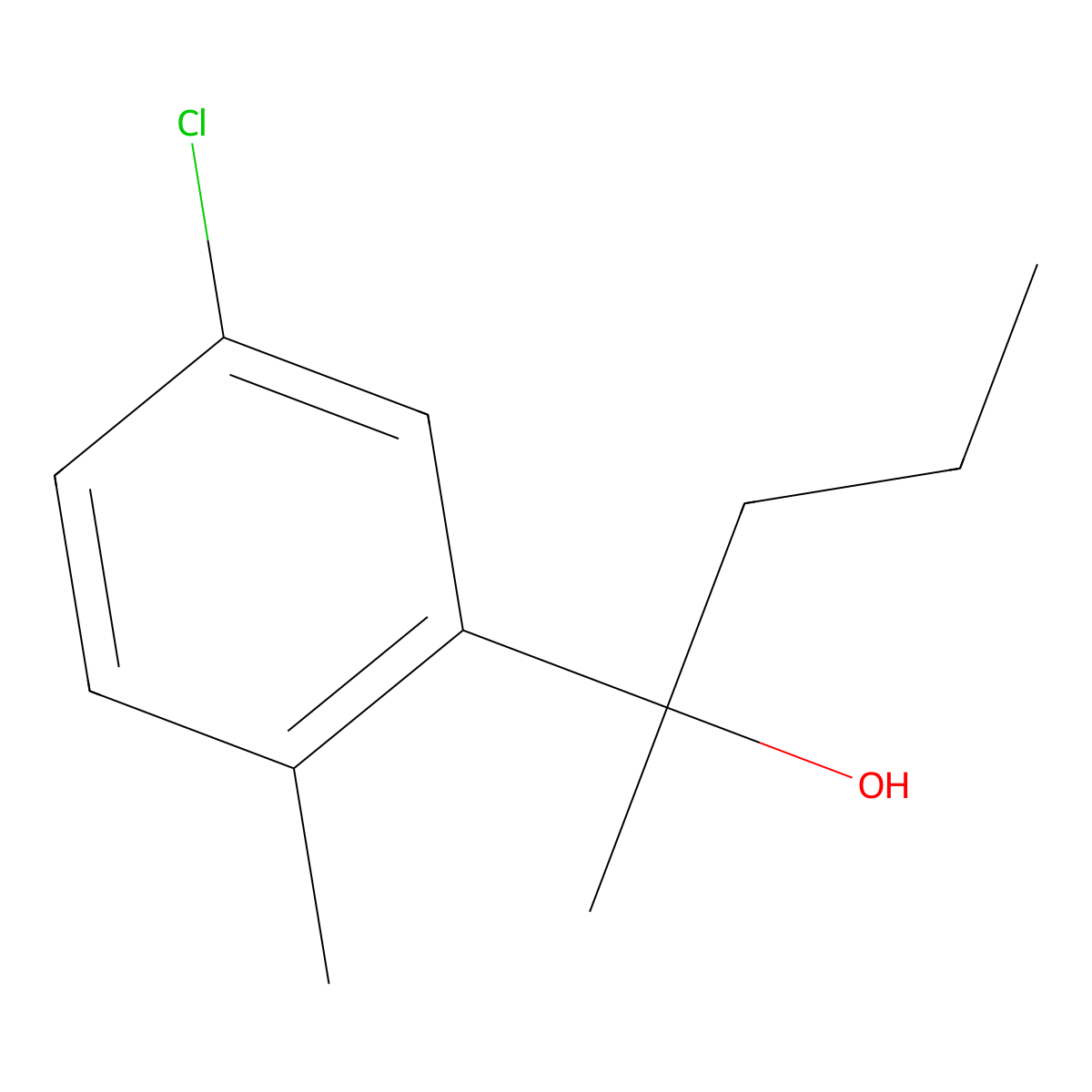 2-(3-Chloro-6-methylphenyl)-2-pentanol molecular structure, CAS 1379342-67-2