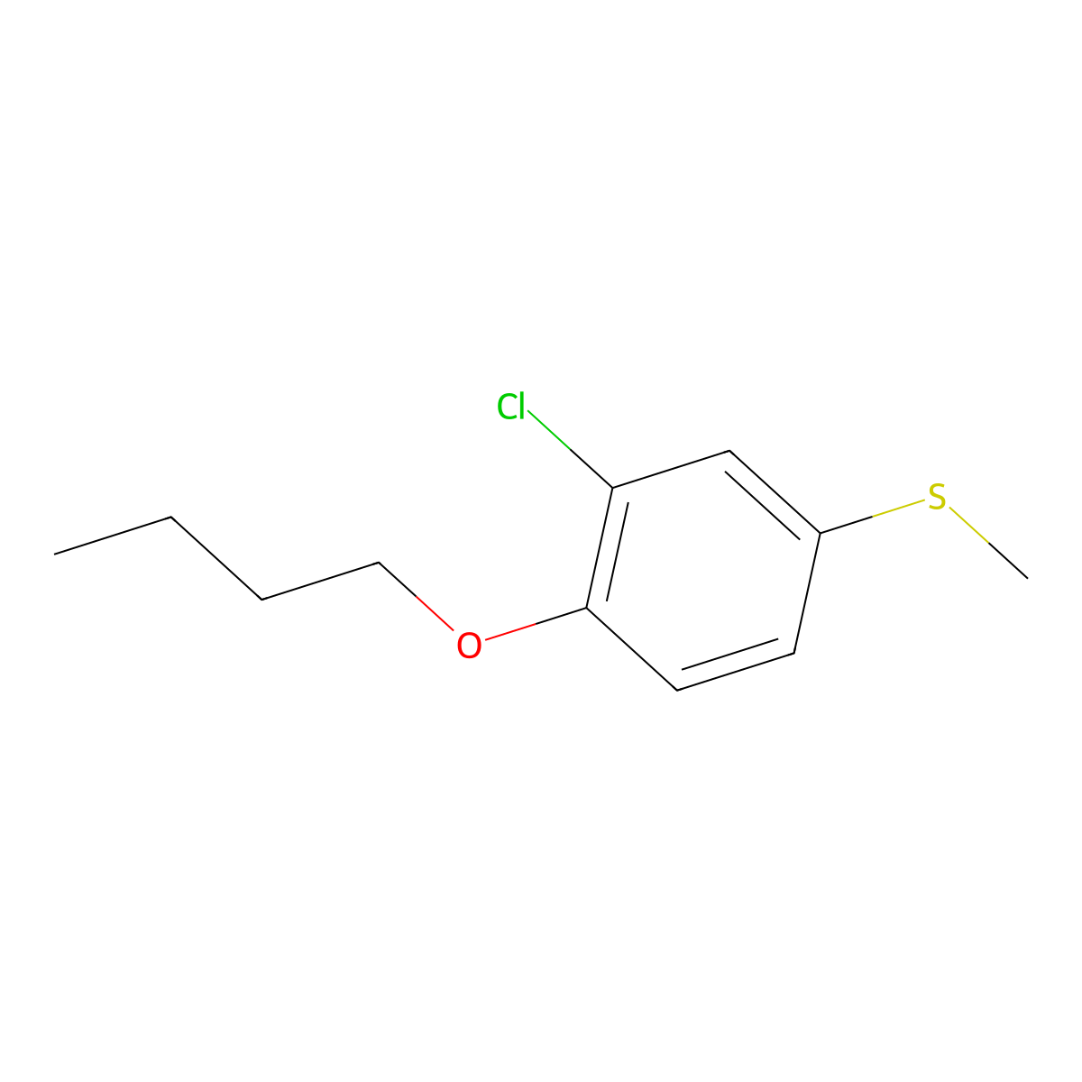 (4-Butoxy-3-chlorophenyl)(methyl)sulfane molecular structure, CAS 1379343-02-8
