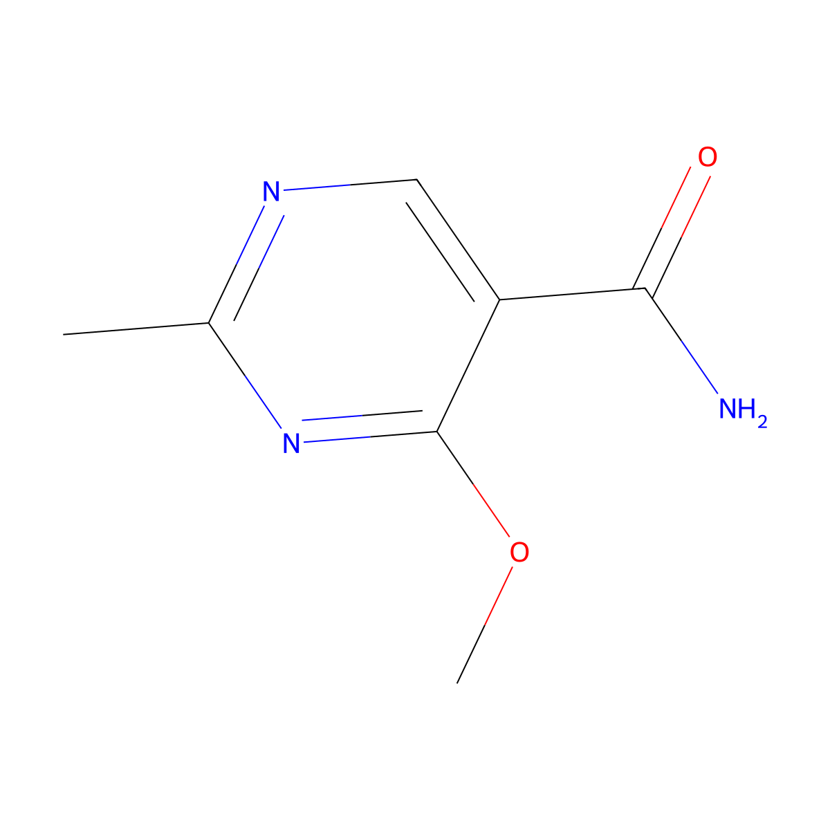 4-Methoxy-2-methylpyrimidine-5-carboxamide molecular structure, CAS 1379343-08-4