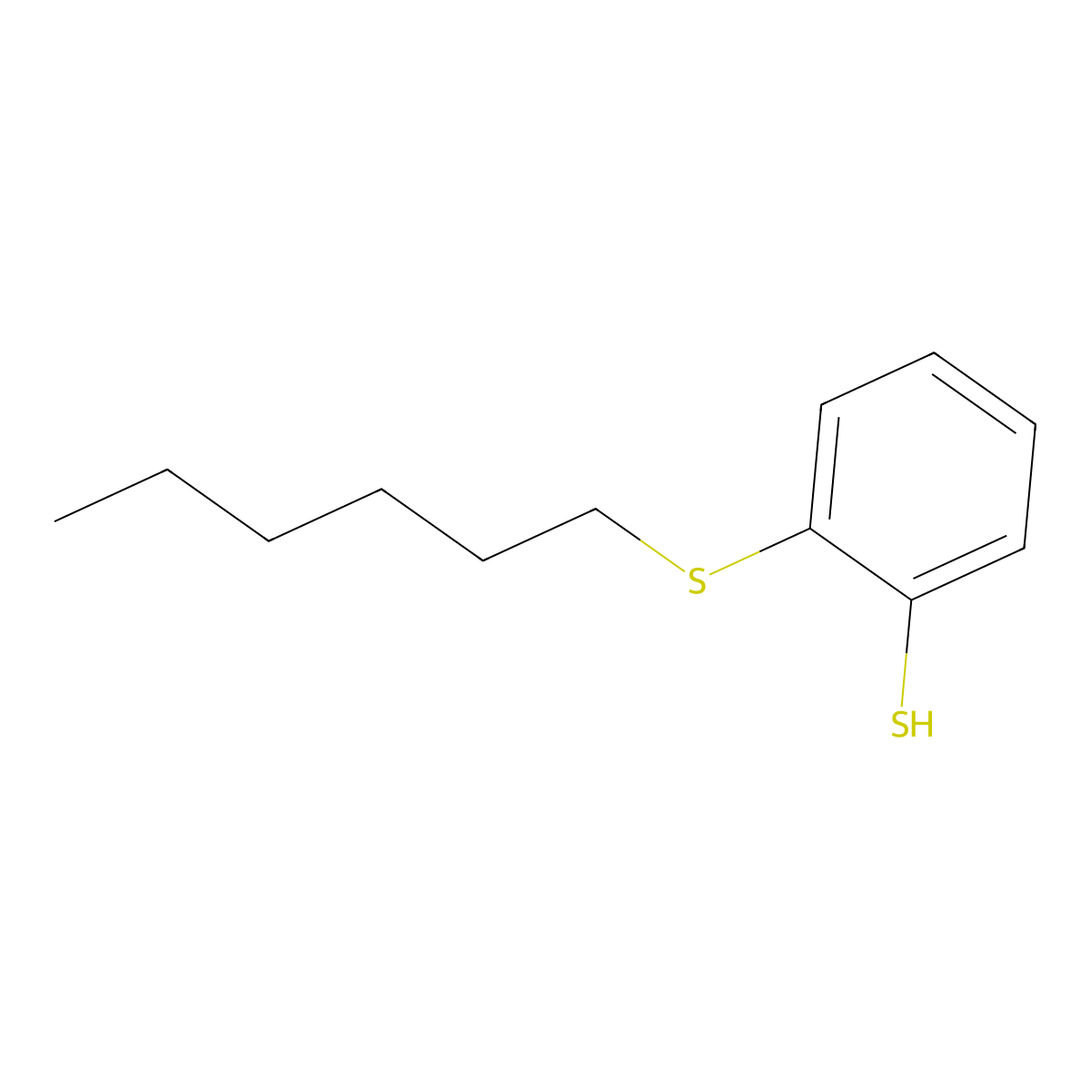 2-(n-Hexylthio)thiophenol molecular structure, CAS 1379343-37-9