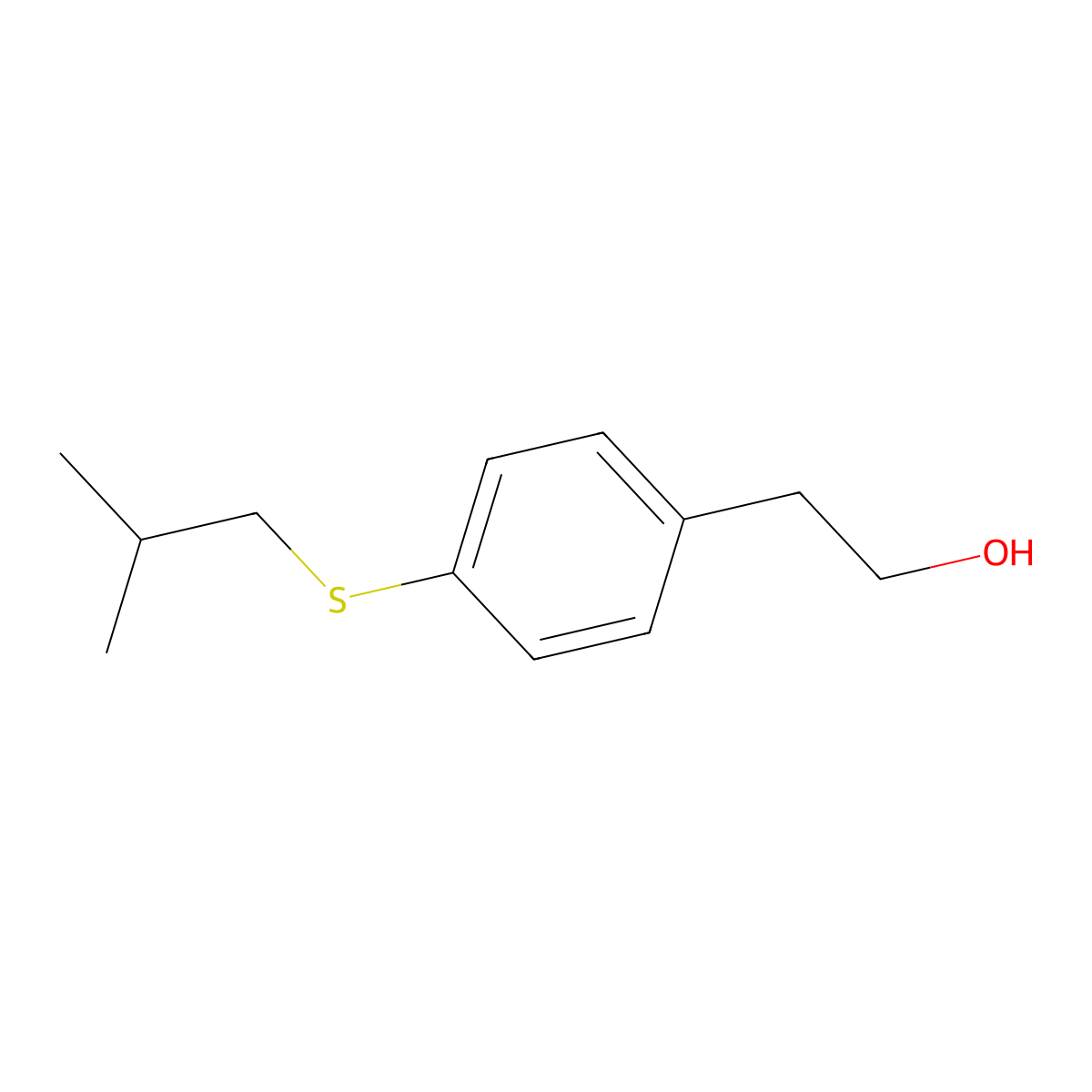 4-(iso-Butylthio)phenethyl alcohol molecular structure, CAS 1379343-47-1