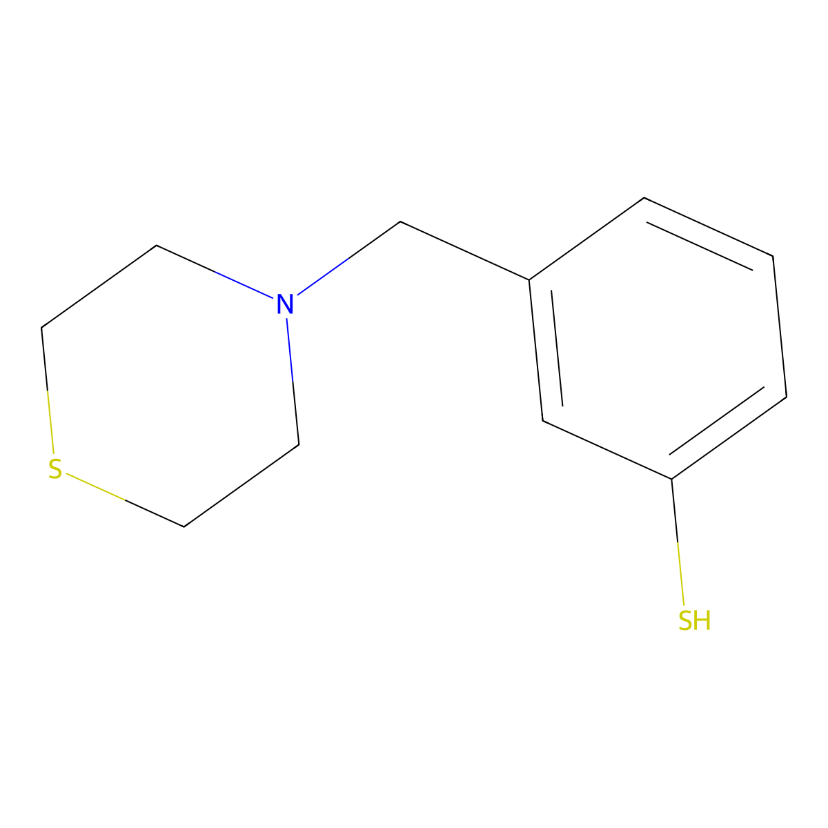 3-(Thiomorpholinomethyl)benzenethiol molecular structure, CAS 1379344-04-3