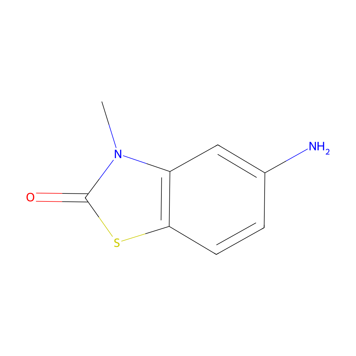 5-Amino-3-methyl-2,3-dihydro-1,3-benzothiazol-2-one molecular structure, CAS 1379344-15-6