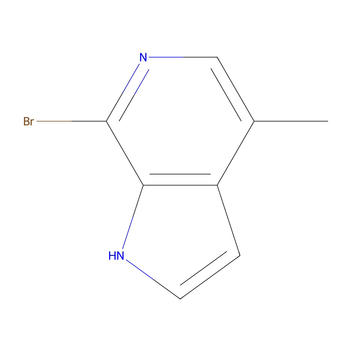 7-Bromo-4-methyl-1H-pyrrolo[2,3-C]pyridine molecular structure, CAS 1379344-79-2