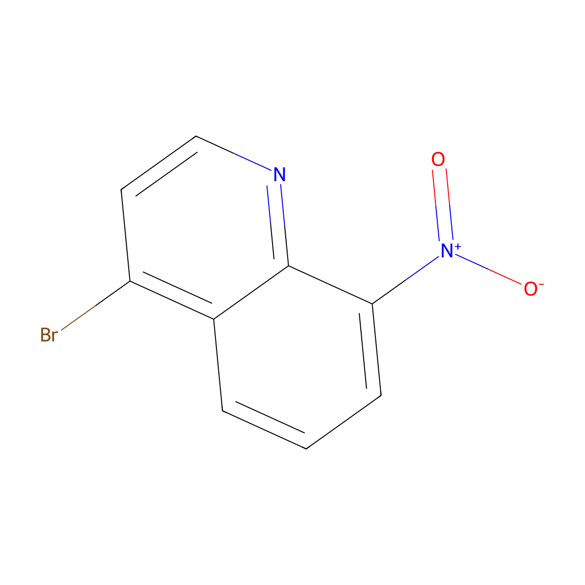 4-Bromo-8-nitroquinoline molecular structure, CAS 1379345-02-4