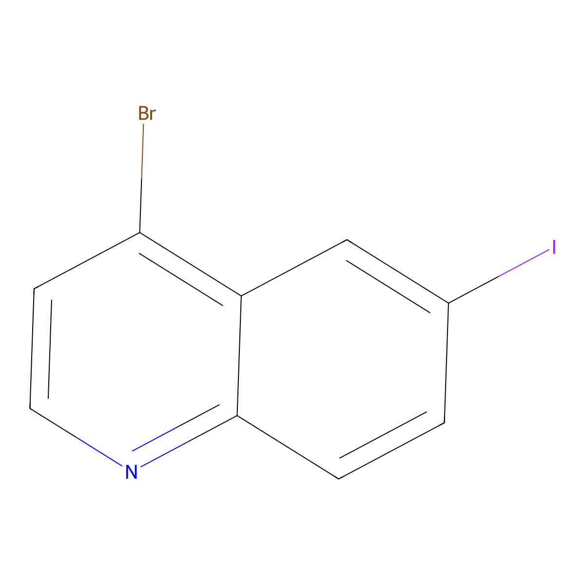 4-Bromo-6-iodoquinoline molecular structure, CAS 1379345-12-6
