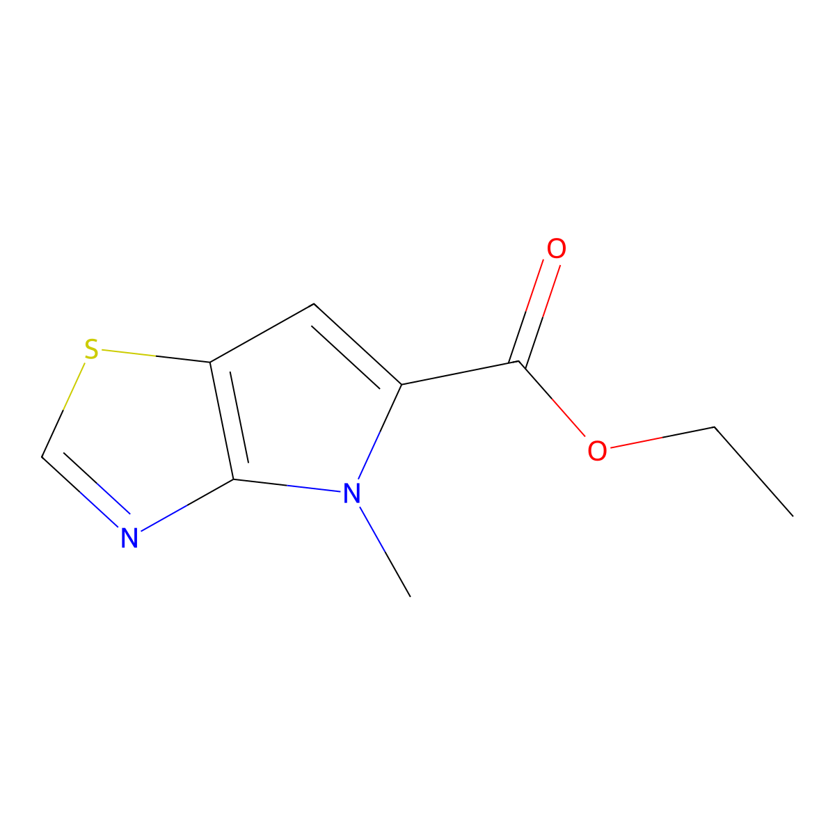 Ethyl 4-methyl-4H-pyrrolo[2,3-d][1,3]thiazole-5-carboxylate molecular structure, CAS 1379345-44-4